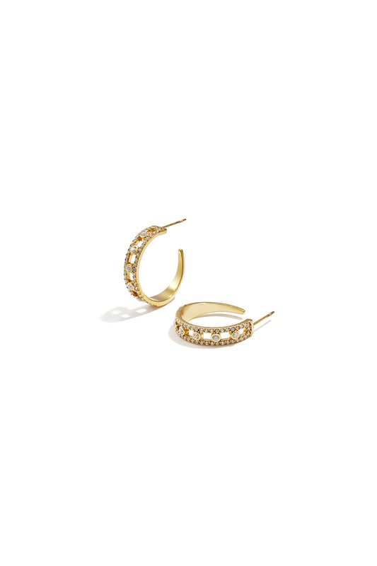 Stylish Rhinestone Hoop Earrings for Women