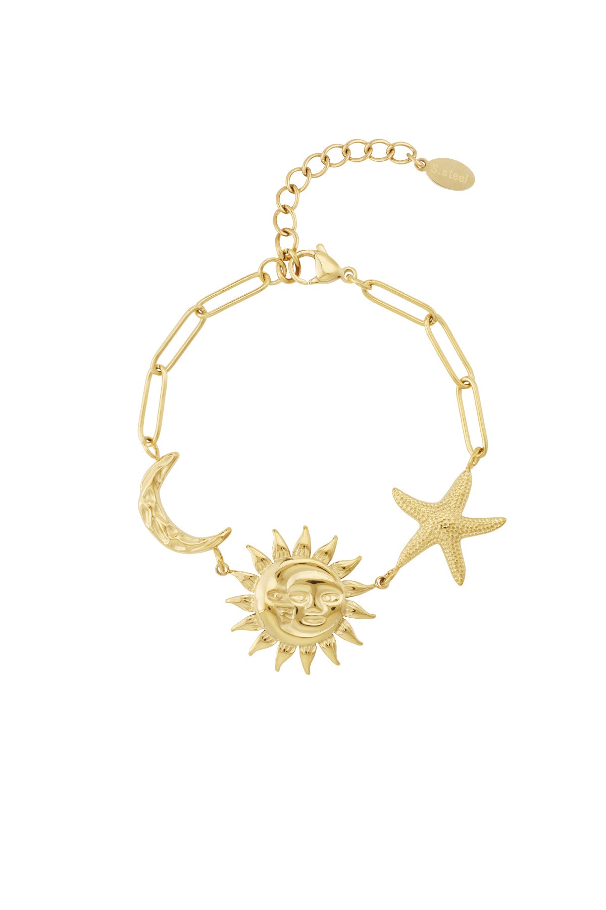 Elegant 14K Gold Plated Charm Bracelet for Women