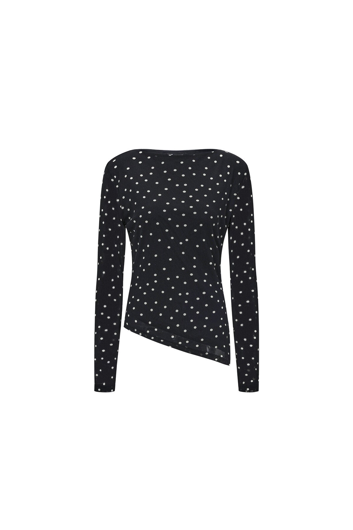 Elegant Polka Dot Long Sleeve Top for Fall/Winter