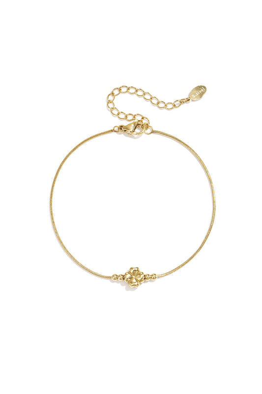 Elegant Stainless Steel Clover Charm Bracelet