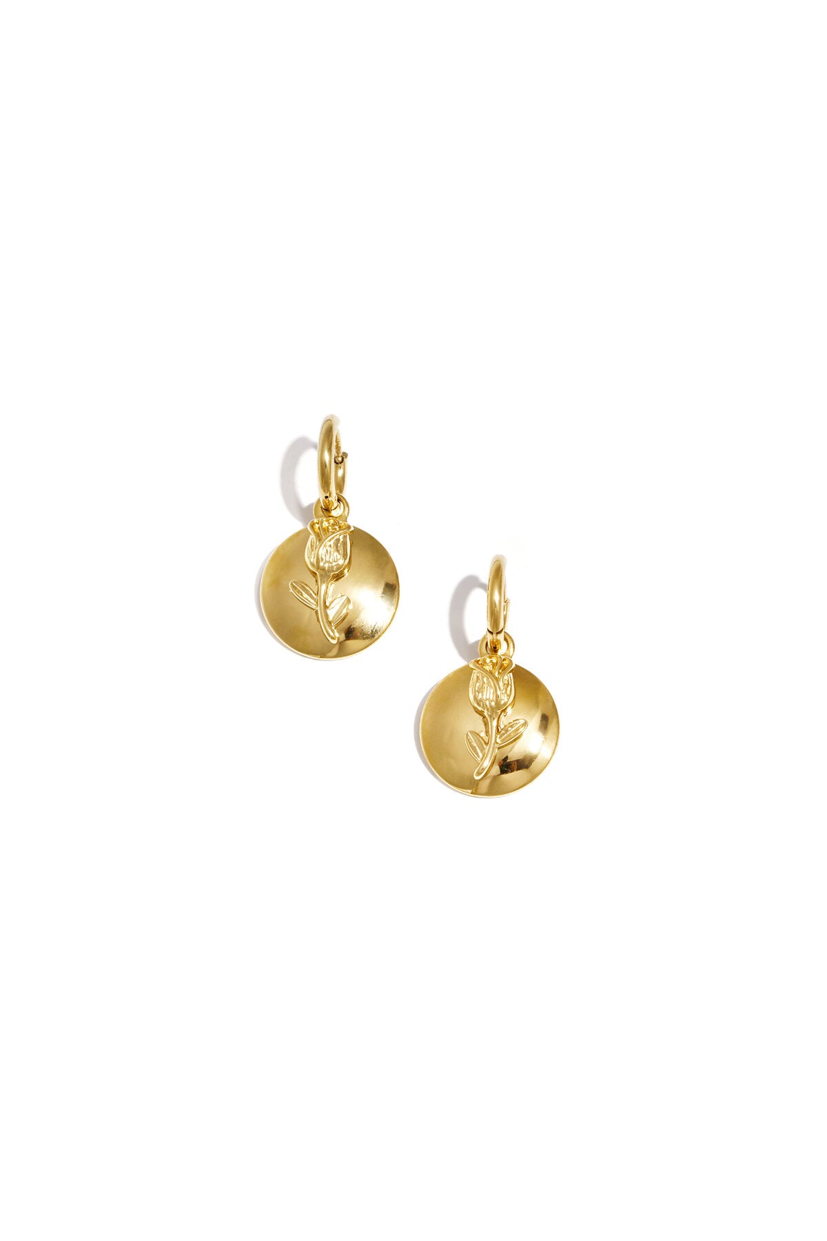 Elegant Gold Drop Earrings for Women - Romantic Floral Design
