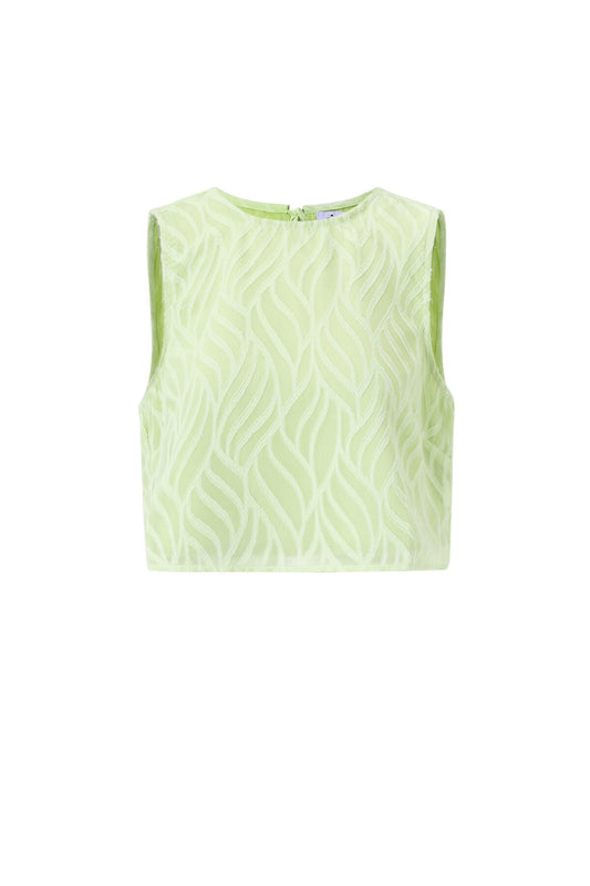 Elegant Botanical Sleeveless Top for Spring/Summer