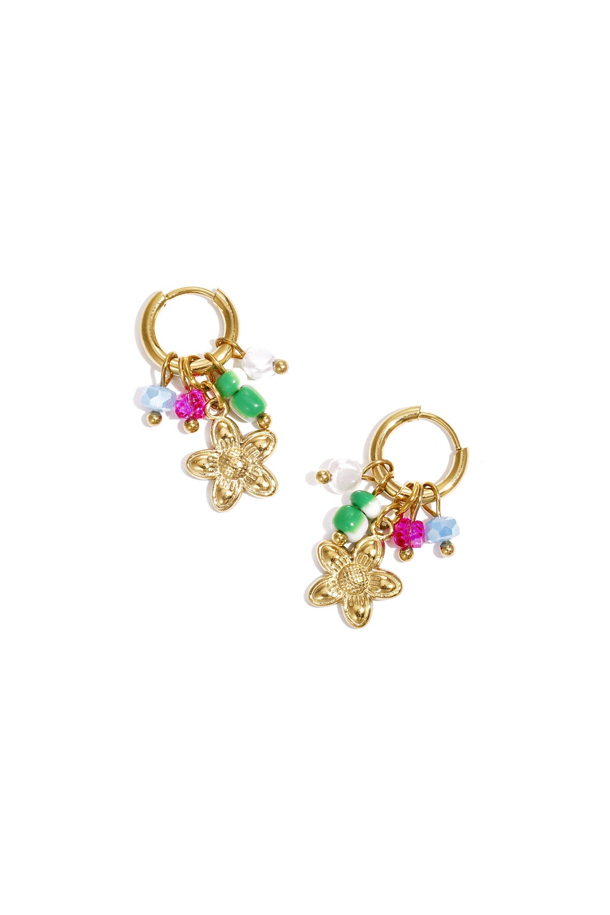 Elegant Gold Crystal Beads Earrings for Women