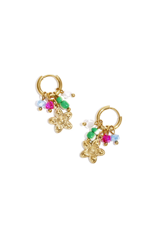 Elegant Gold Crystal Beads Earrings for Women