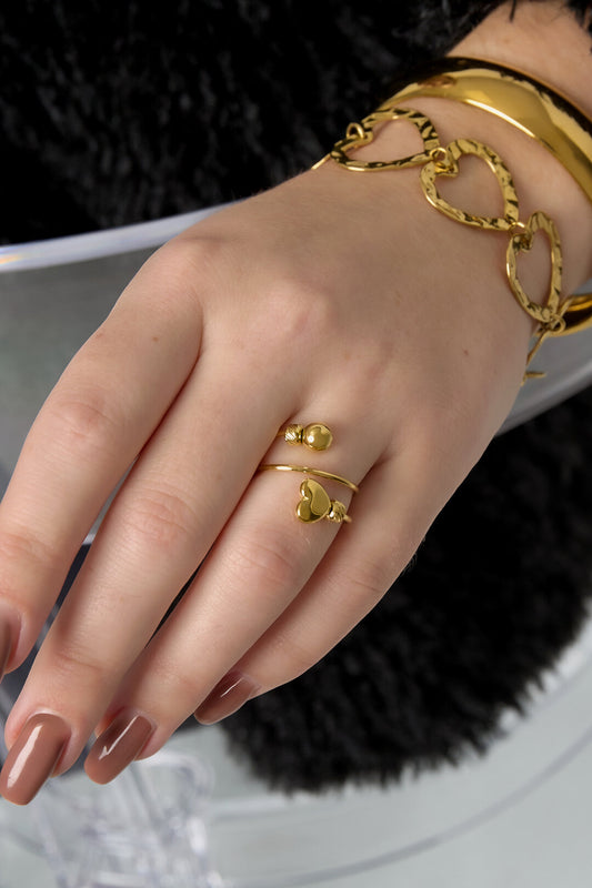 Elegant Adjustable Heart Ring for Everyday Style