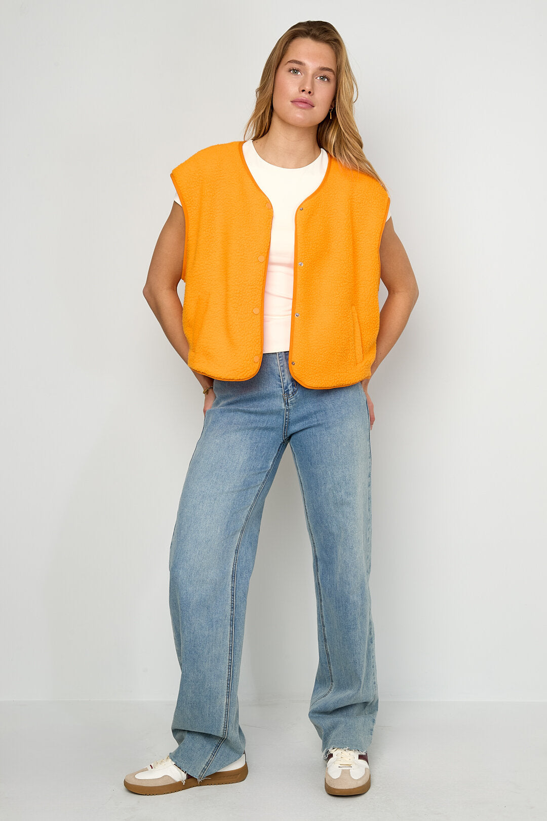 Gimme Women's Woven Casual Vest for Fall/Winter
