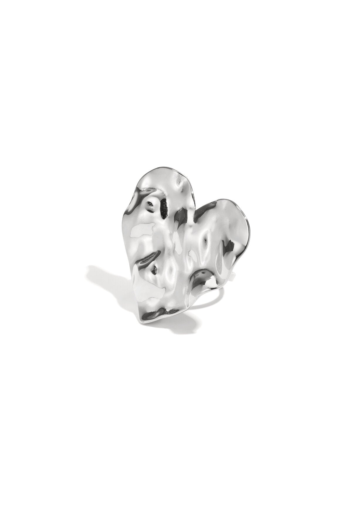 Stylish Adjustable Heart Statement Ring - All Sizes