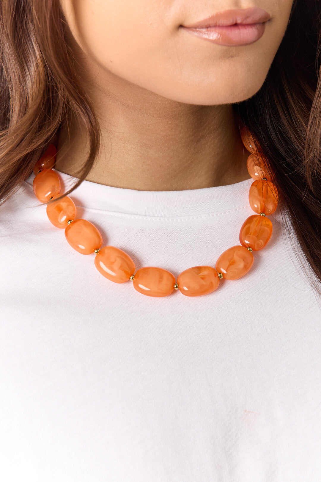 Chic Acrylic Beaded Necklace for Spring/Summer