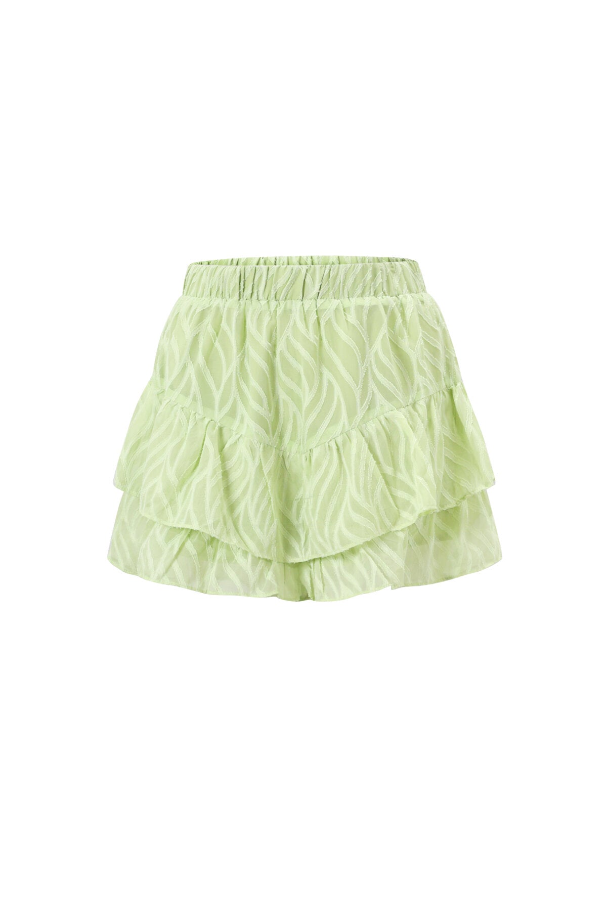 Elegant Spring/Summer Woven Pantskirt - Green, Black, Off-White
