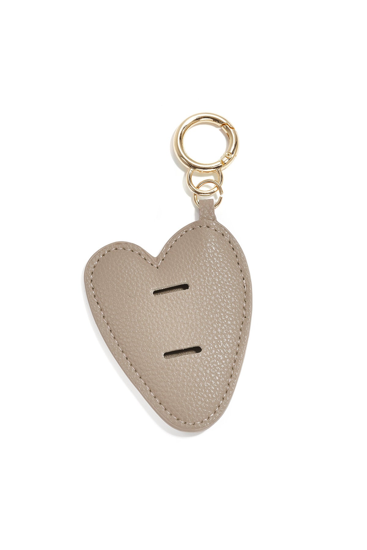 Charming Khaki & Rose Red Heart Bag Charms for Women