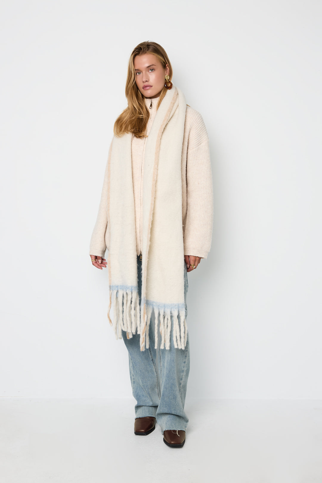 Wintersjaals, effen kleur, eenvoudig, polyester, dagelijkse accessoires