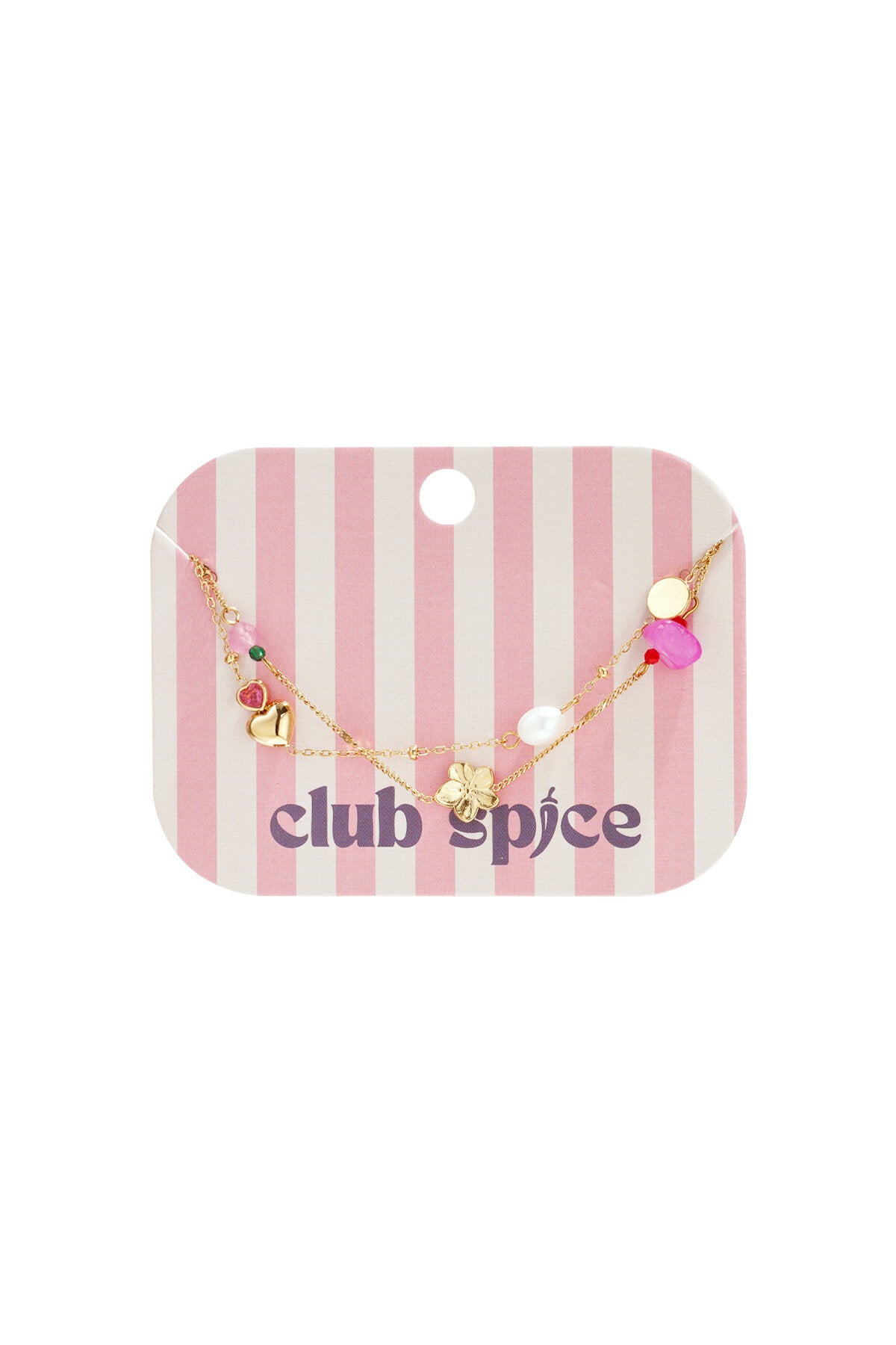 Elegant Gold-Toned Multi-Layered Charm Bracelet