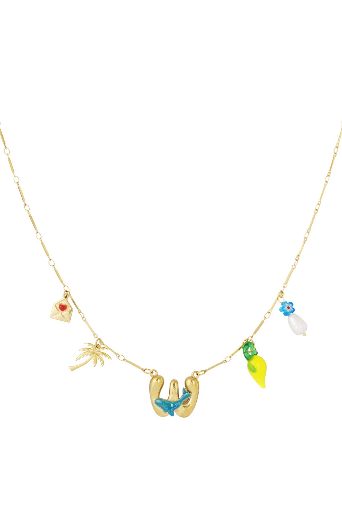Elegant Letter Pendant Necklace for Spring/Summer