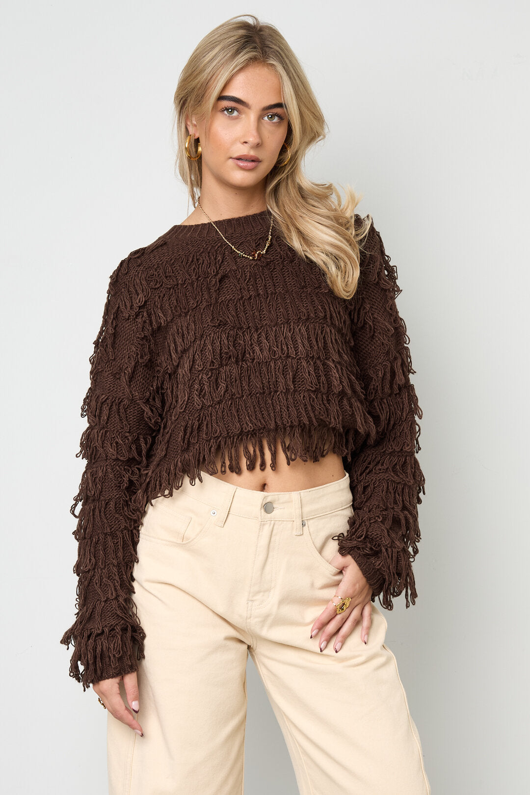 Soft Acrylic Knit Sweater for Cozy Fall/Winter