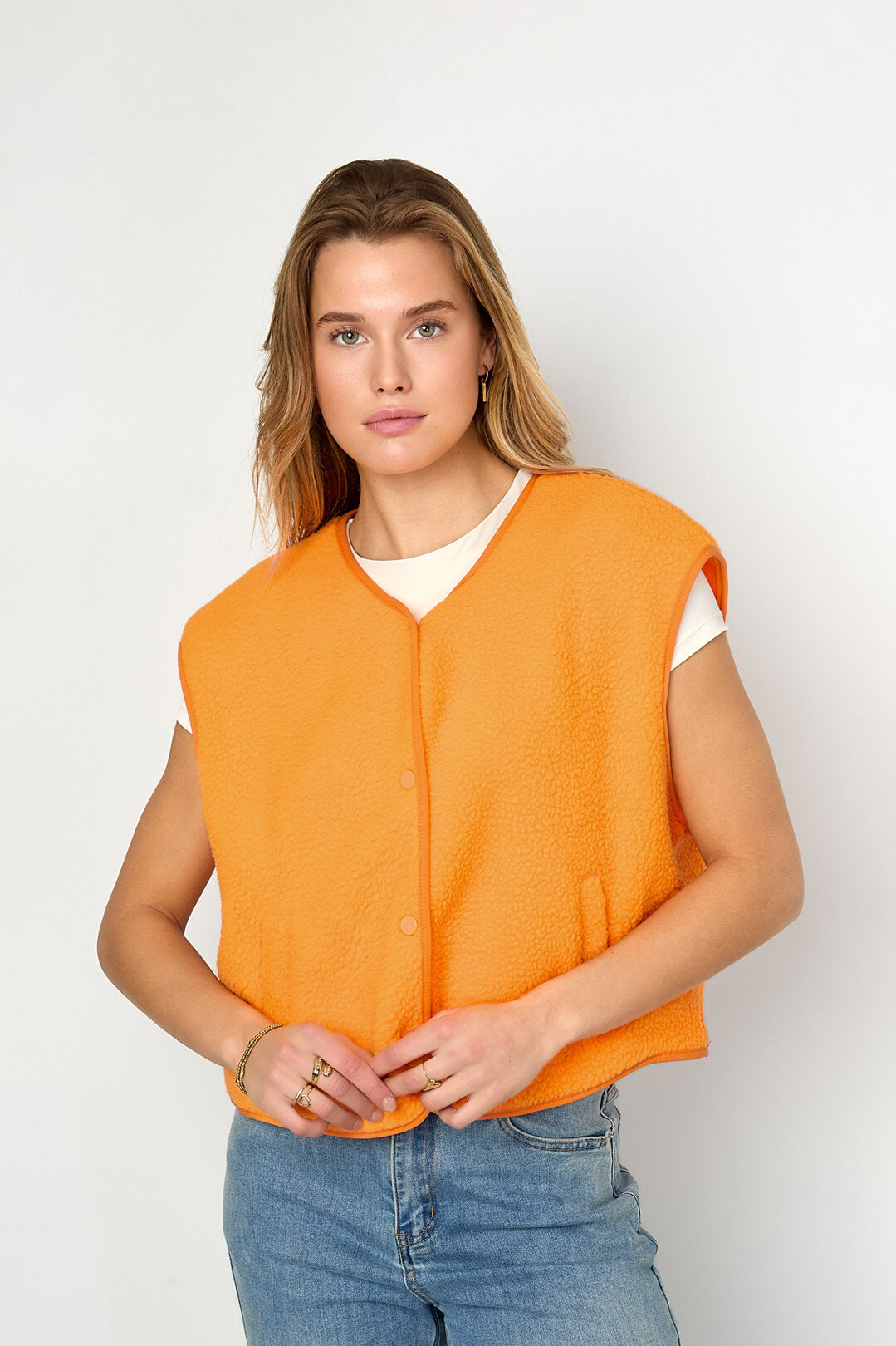 Gimme Women's Woven Casual Vest for Fall/Winter