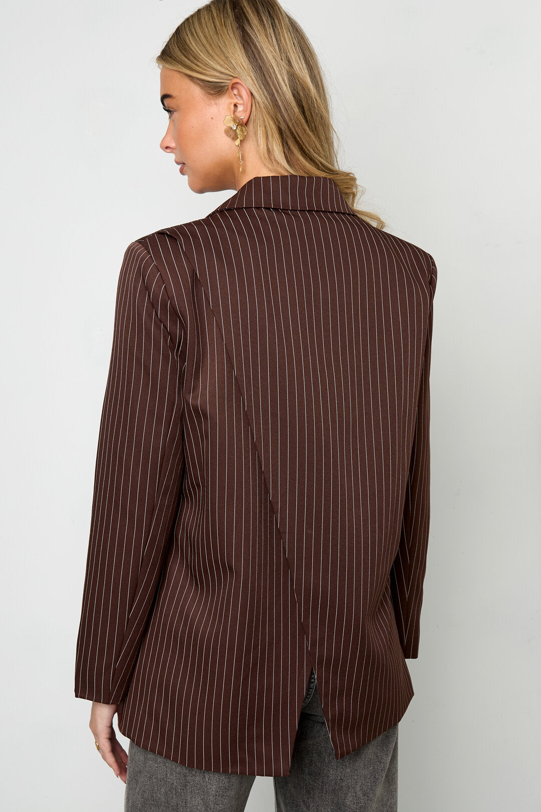 Elegant Striped Ladies' Suit Set for Fall/Winter