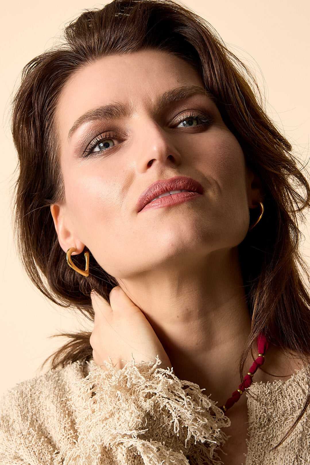 Elegant Heart-Shaped Hoop Earrings for Daily Wear