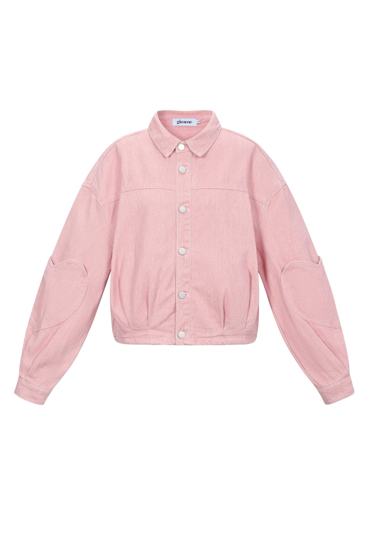 Gimme Grey & Pink Denim Jacket Set for All Fits