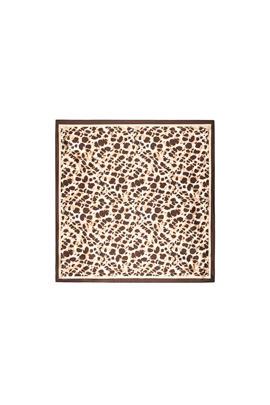 Elegant Brown Summer Scarf for Women - Animal Print