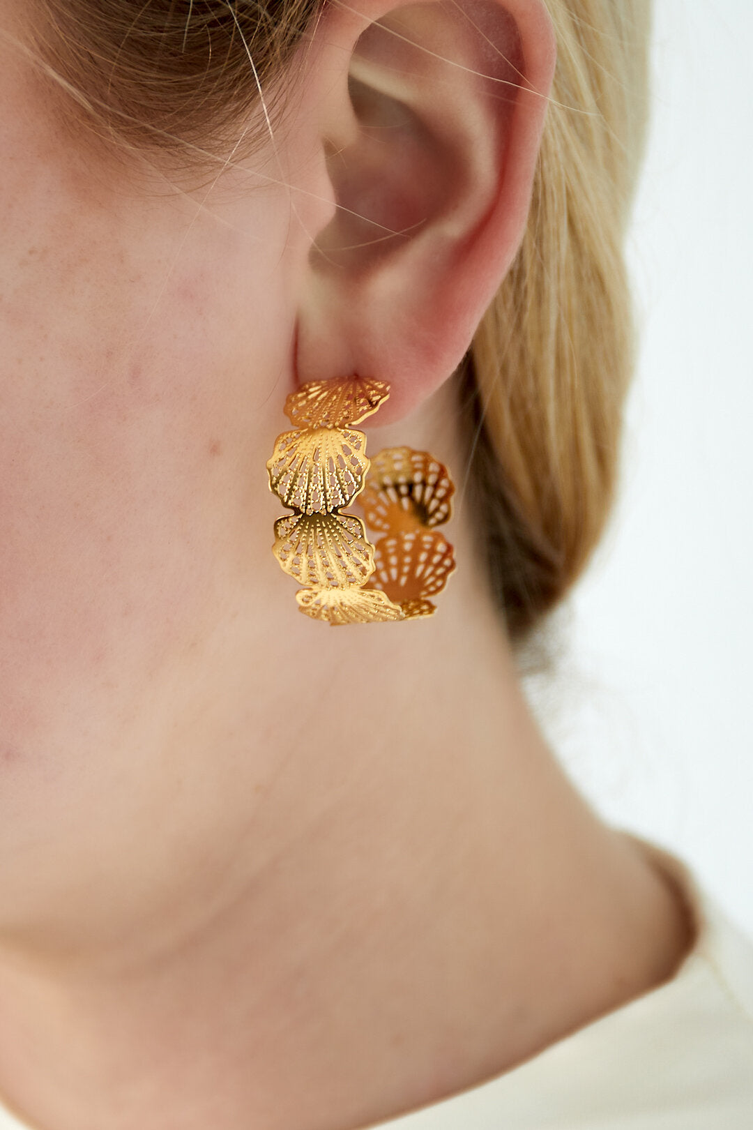 14K Gold Plated Hoop Earrings for Women