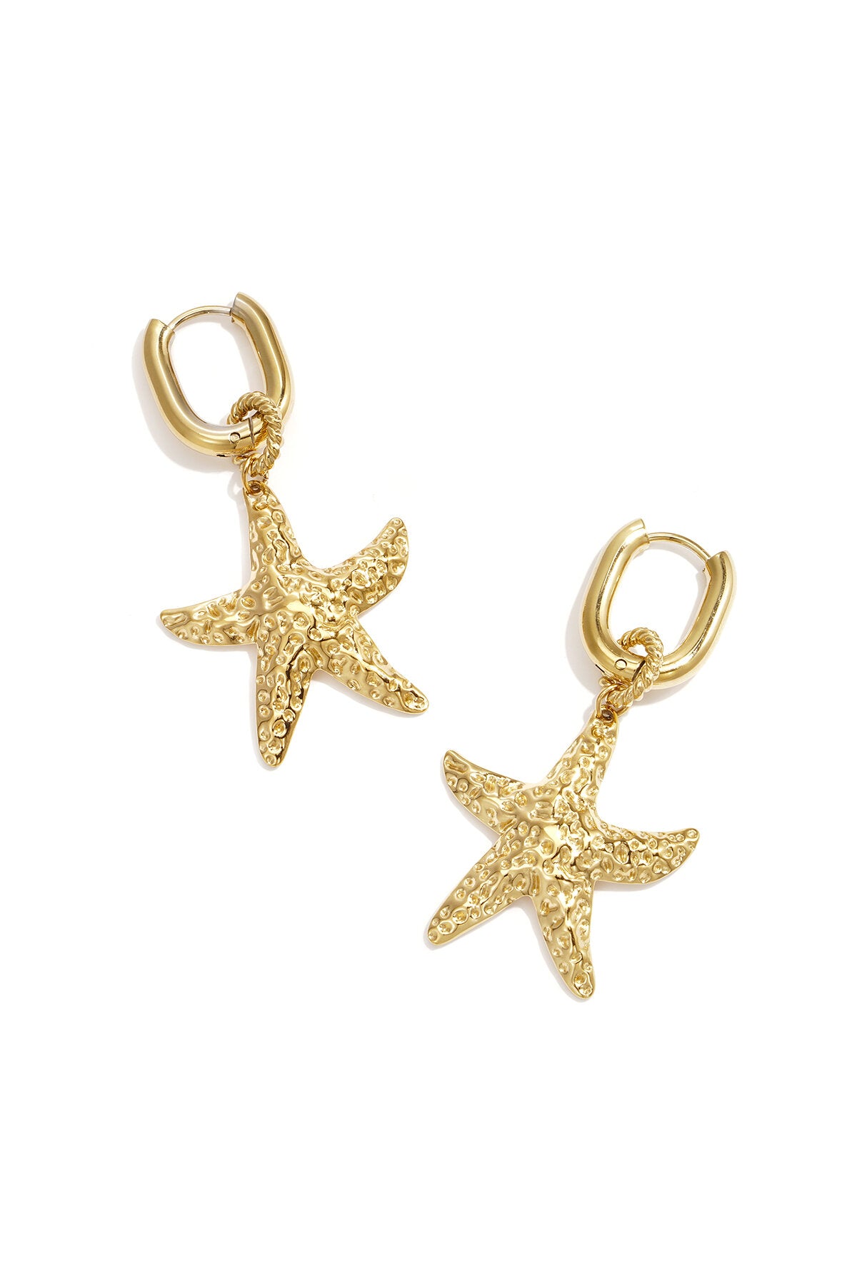 Elegant Starfish Drop Earrings for Women, Silver & Gold