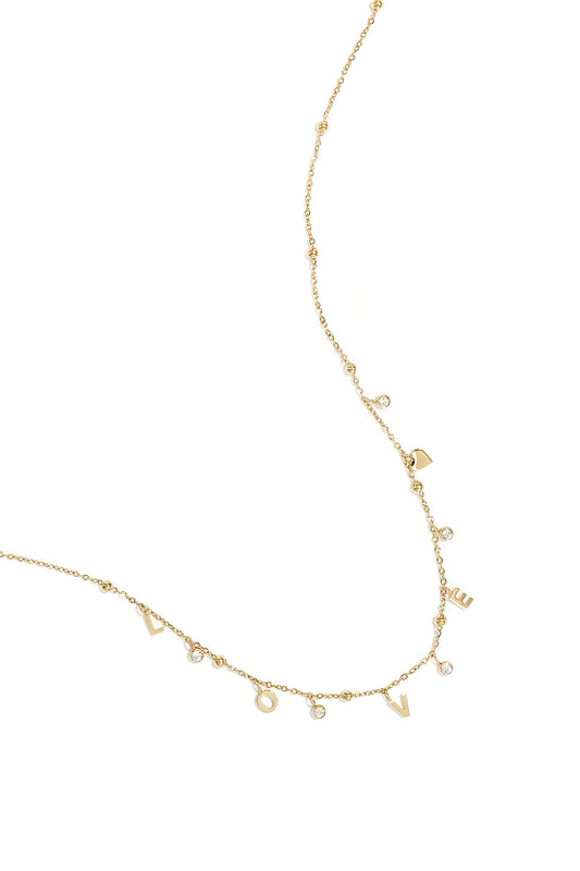 Elegant Gold Color Zircon Pendant Necklace for Daily Wear
