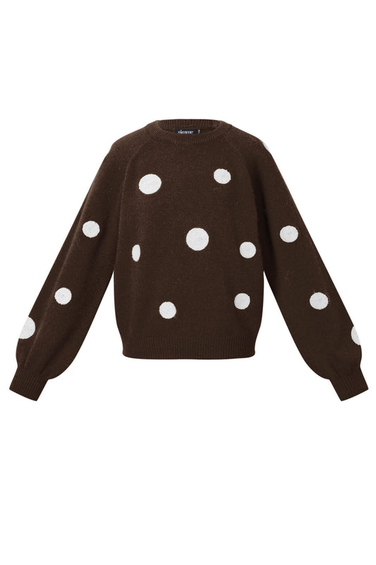 Cozy Knitted Sweater for Fall/Winter - Polka Dots