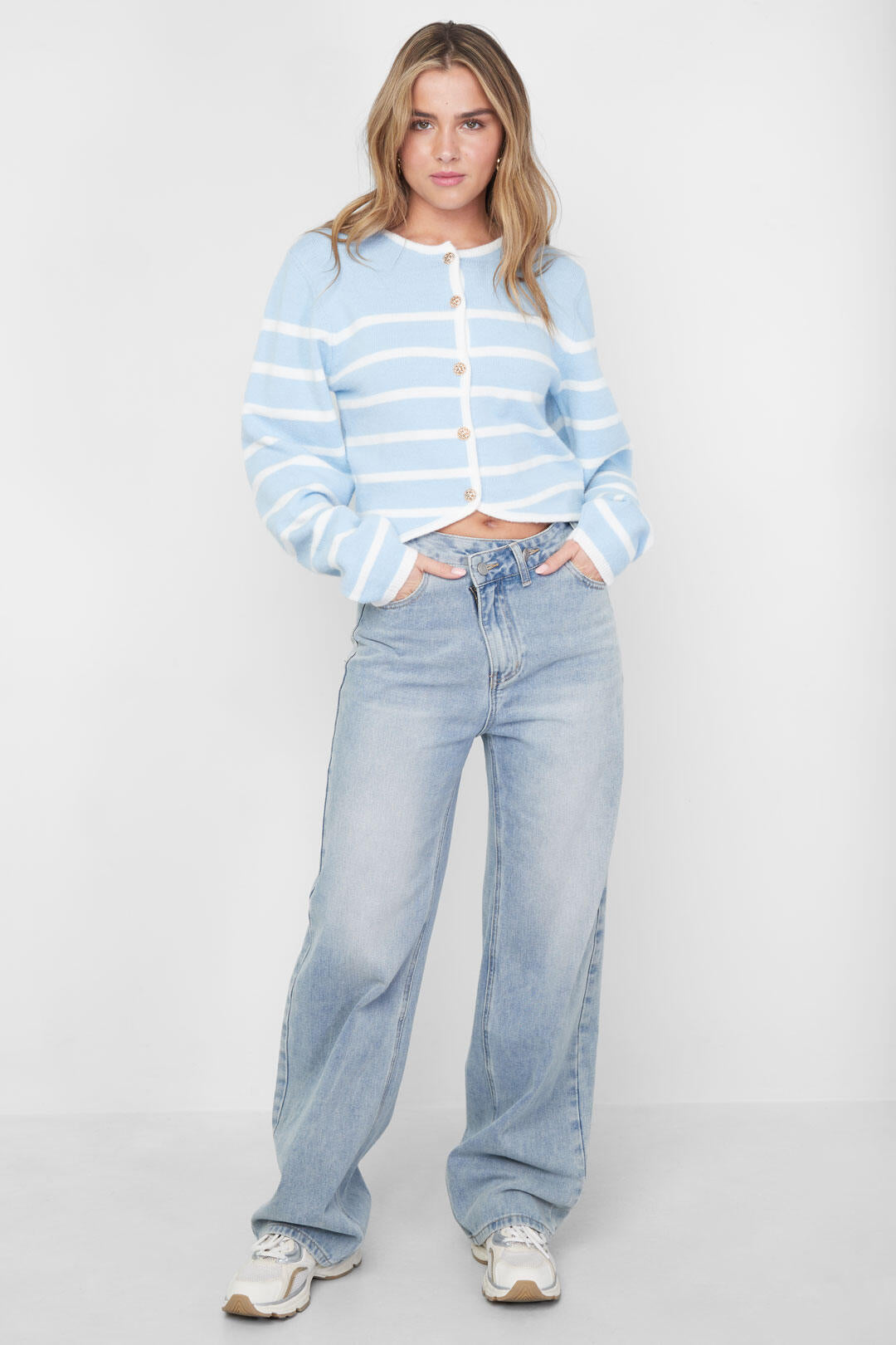 Gimme Casual Striped Knit Cardigan for Spring/Summer