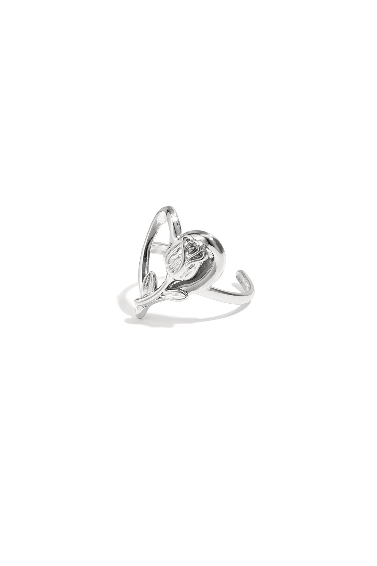 Elegant Adjustable Heart Statement Ring