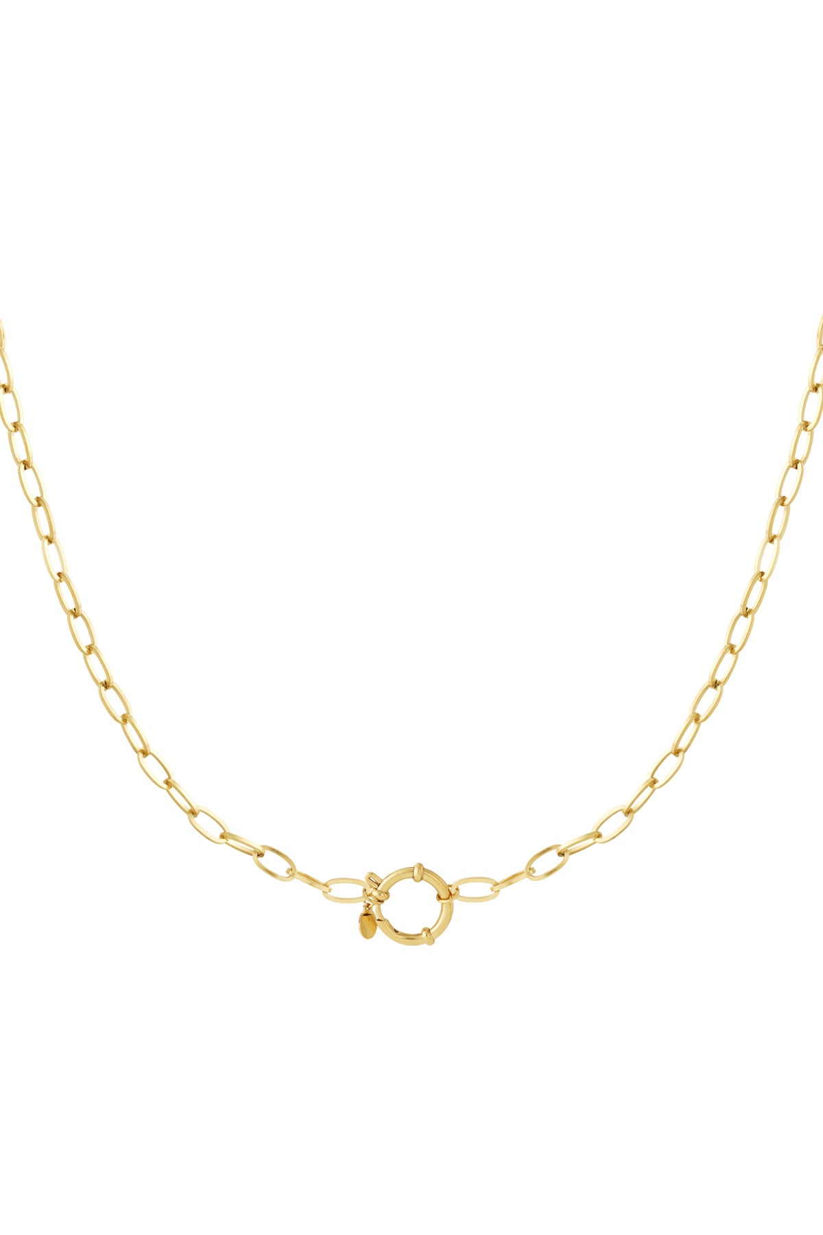 Elegant Gold Stainless Steel Chain Necklace for Everyday Wear