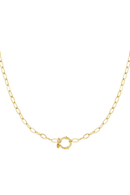 Elegant Gold Stainless Steel Chain Necklace for Everyday Wear