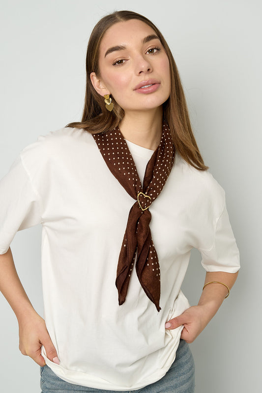 Elegant Gold Heart Silk Scarf Clip for All Occasions