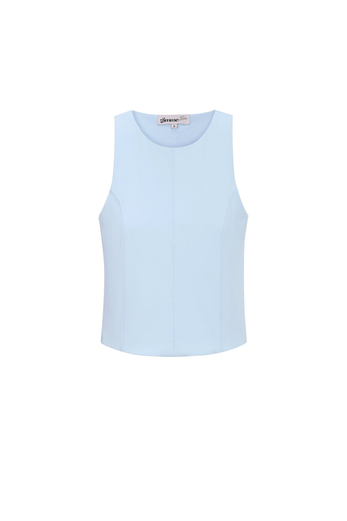 Chic Spring/Summer Sleeveless Knit Top in Baby Blue, Dark Khaki & Light Purple