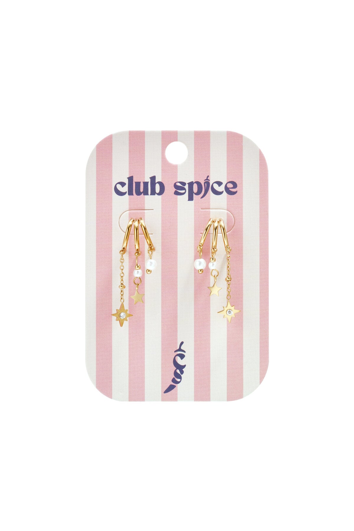 Luxurious Star Drop Earrings for Women, Silver & Gold