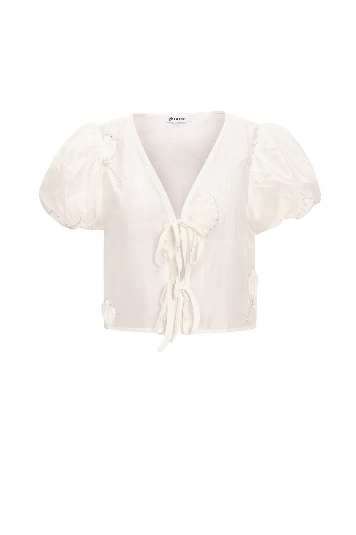 Eco-friendly Bohemian White Short Sleeve Top