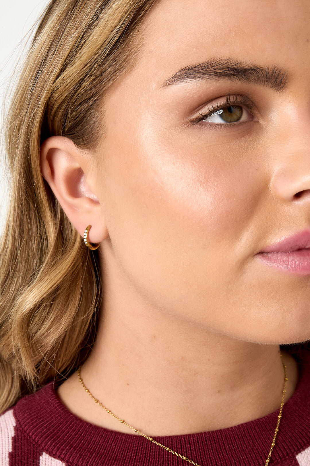 Stylish Pink & Gold Circle Hoop Earrings for Everyday Glam