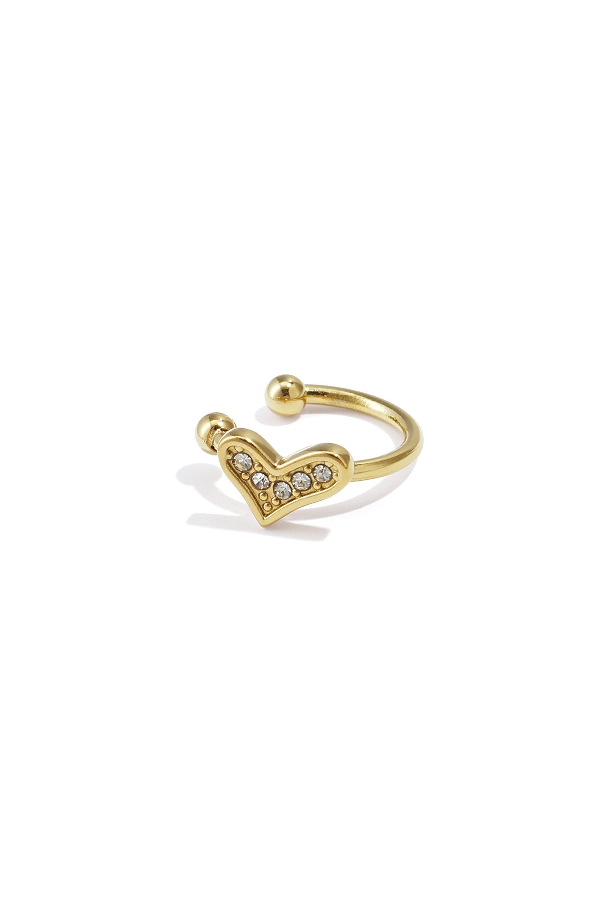 Elegant Gold Heart Ear Cuff for All Occasions