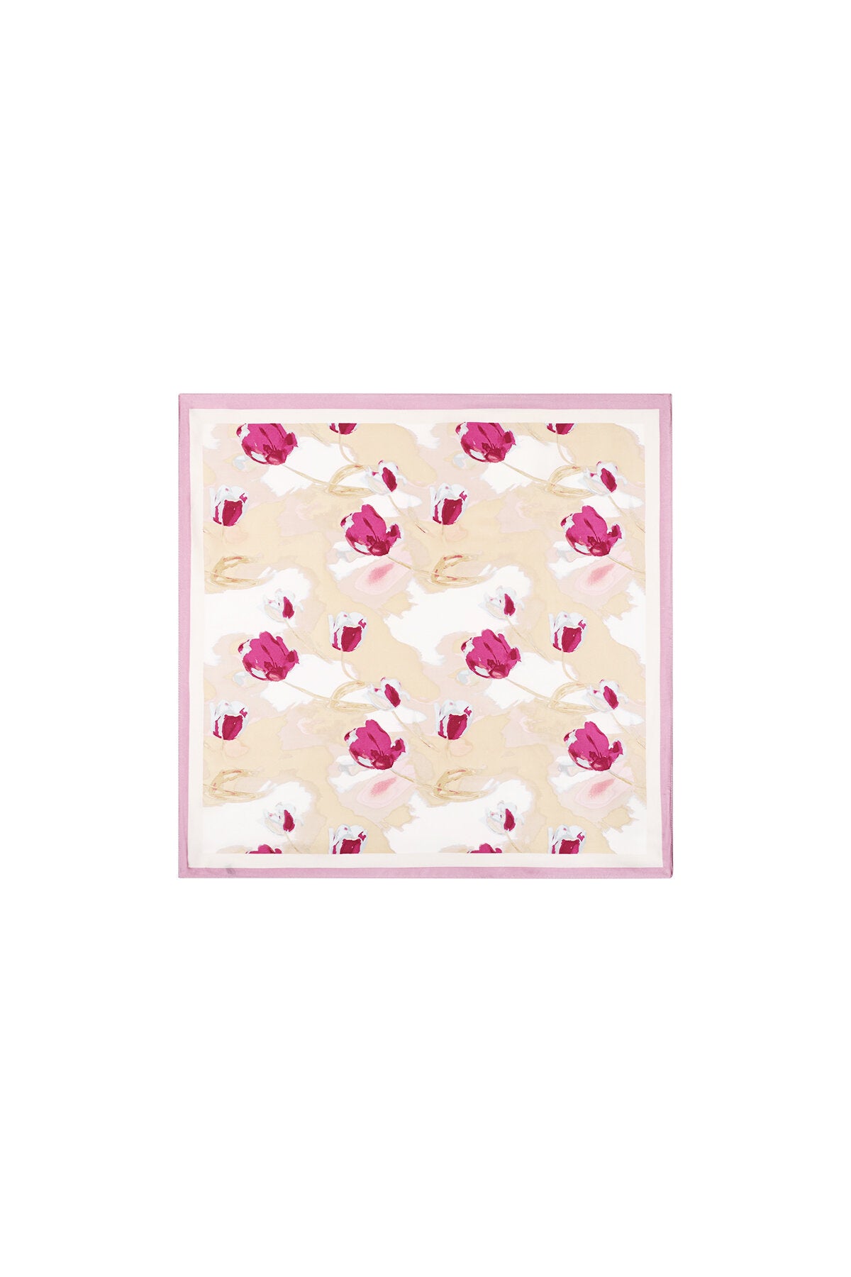 Romantic Pink Floral Summer Scarf for Women