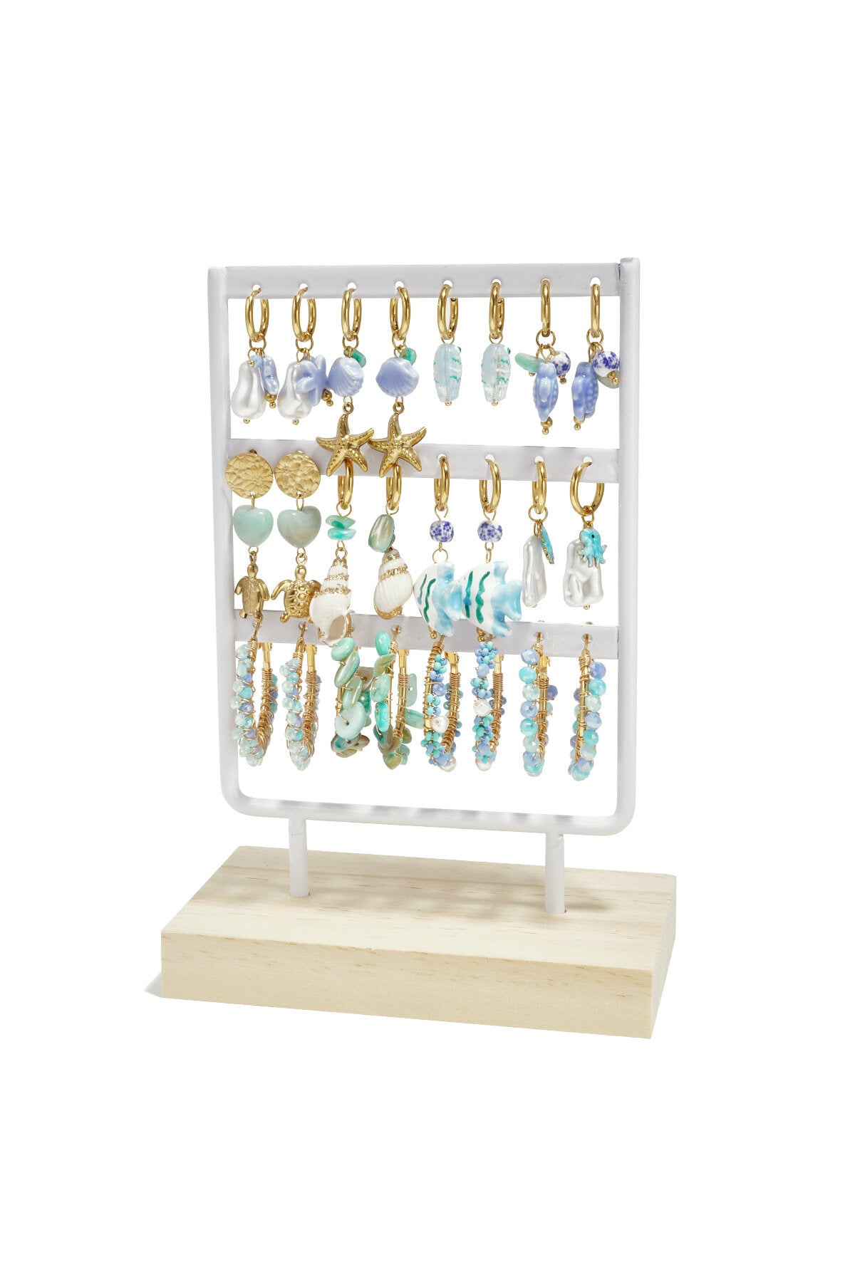 Ocean oorbellenset met schelpdetails