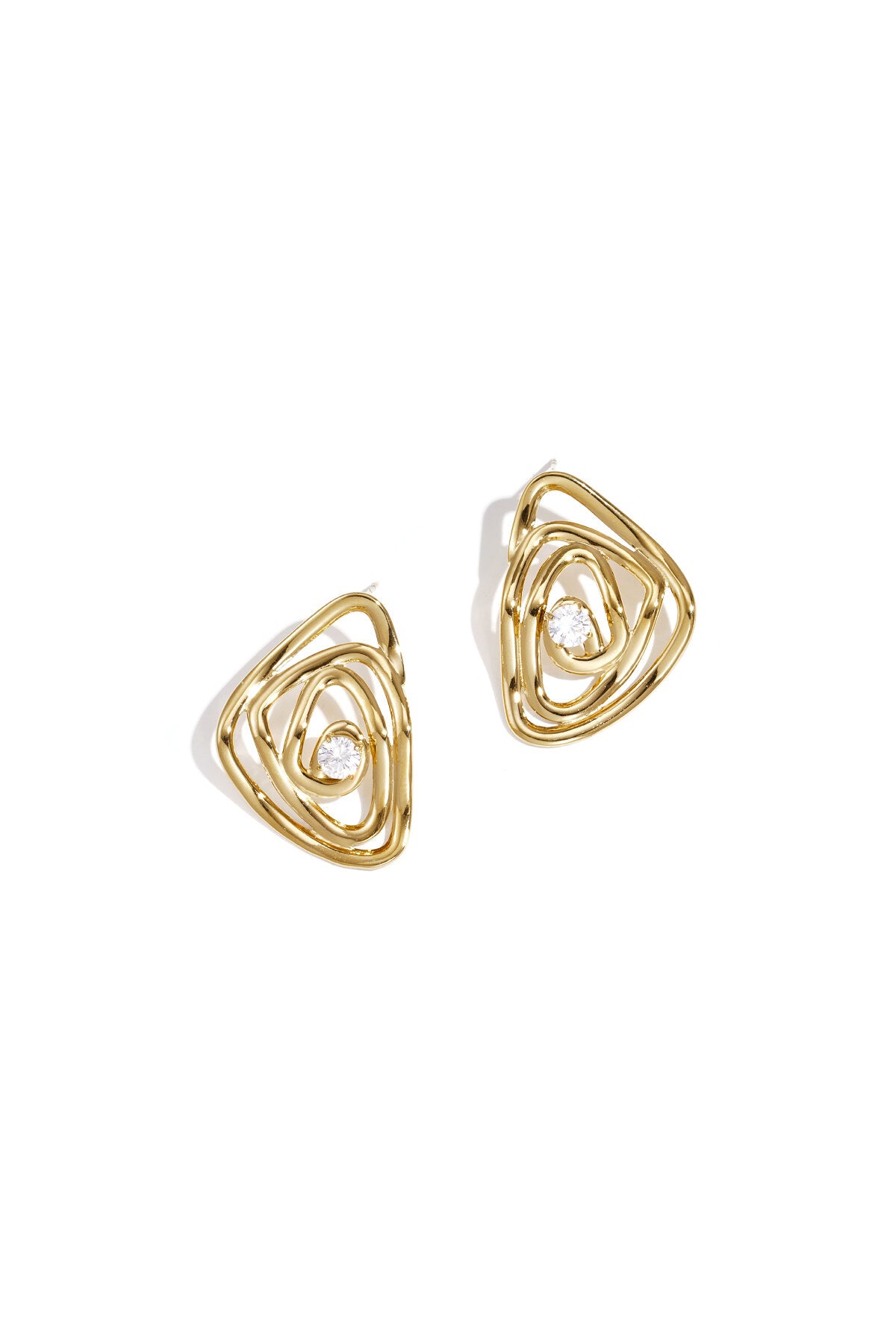 Stylish Gold Triangle Stud Earrings for Everyday Wear
