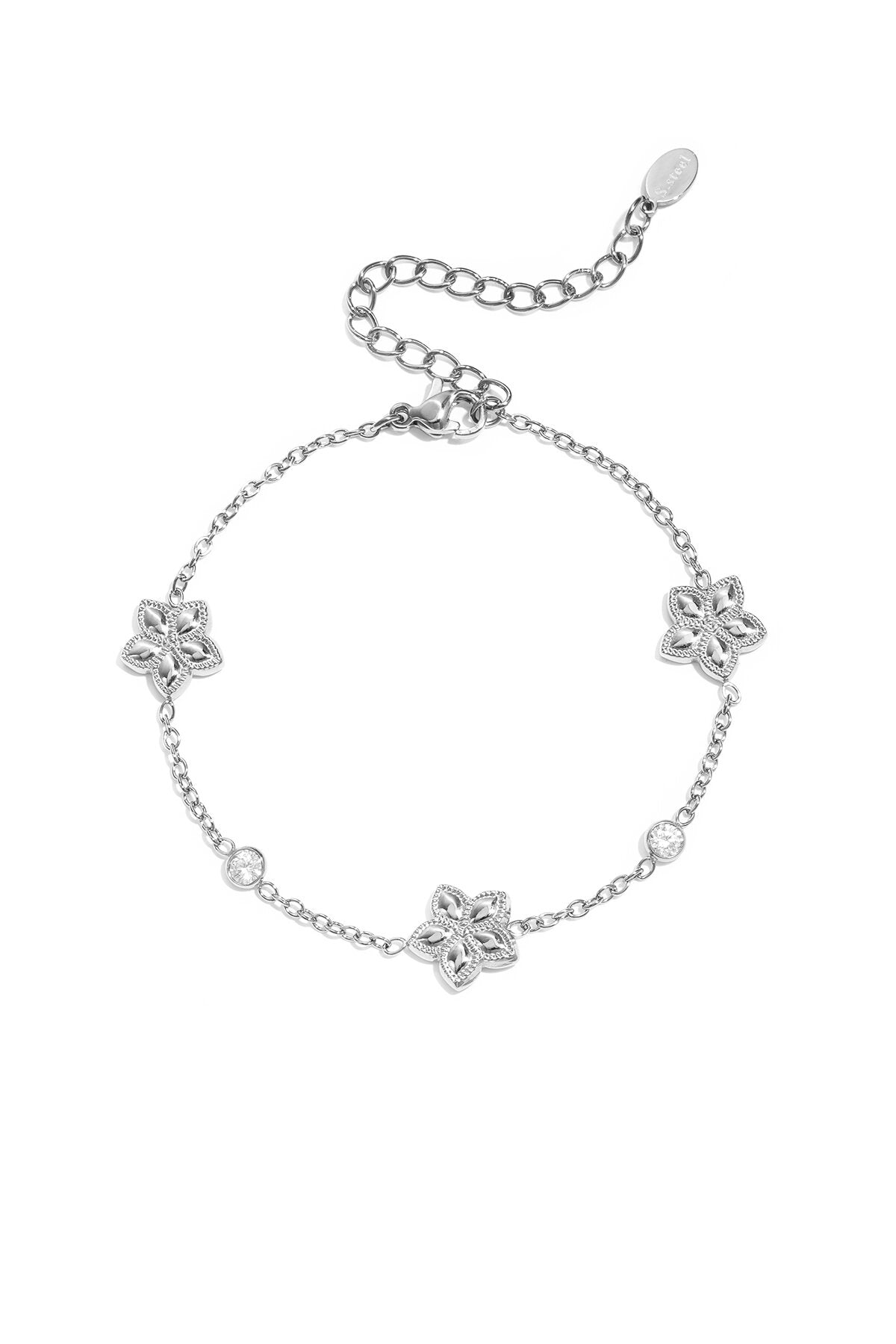 Elegant Simple Flower Charm Bracelet for Women