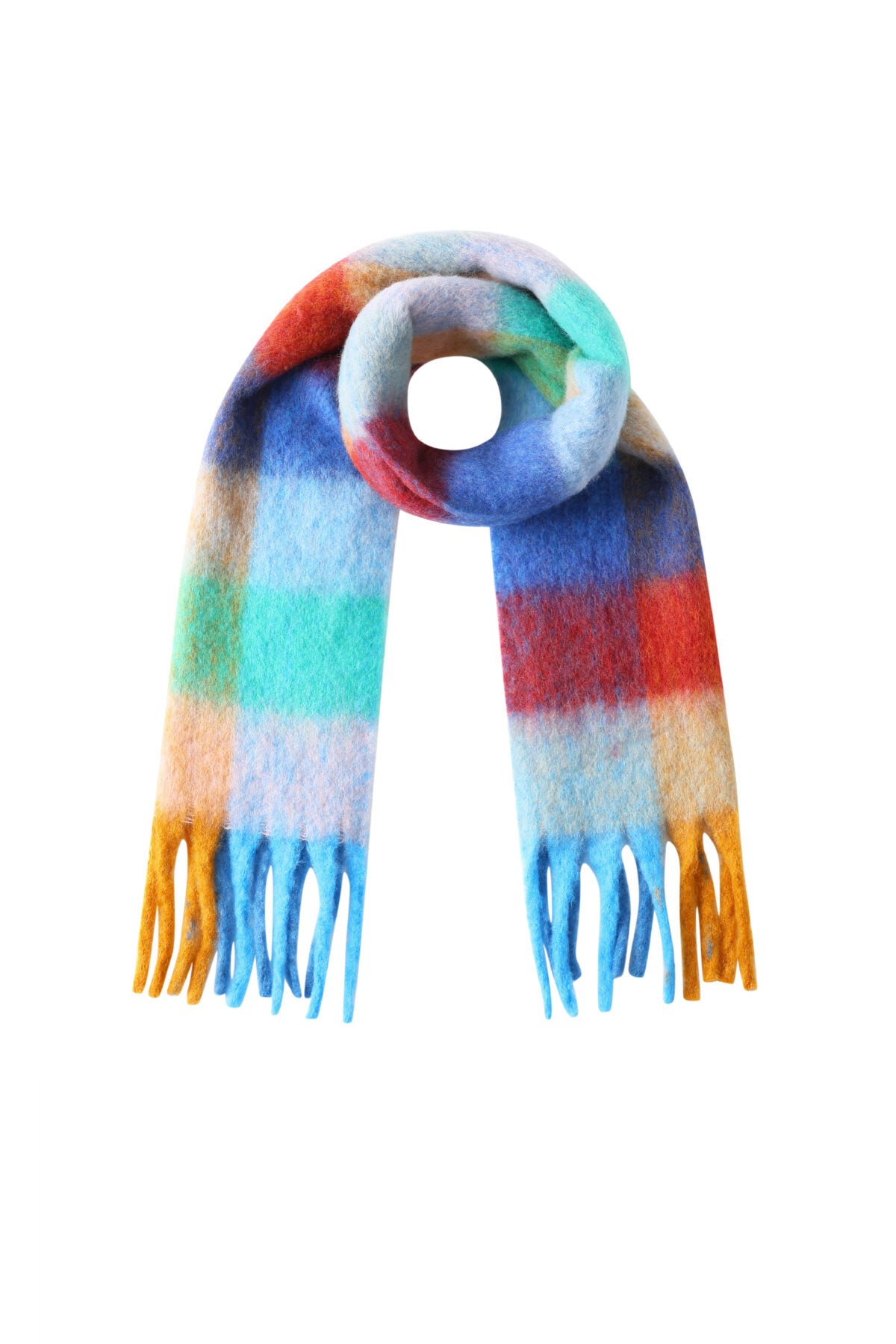 Cozy Winter Scarf for Women - Plaid Design, Multiple Colors
