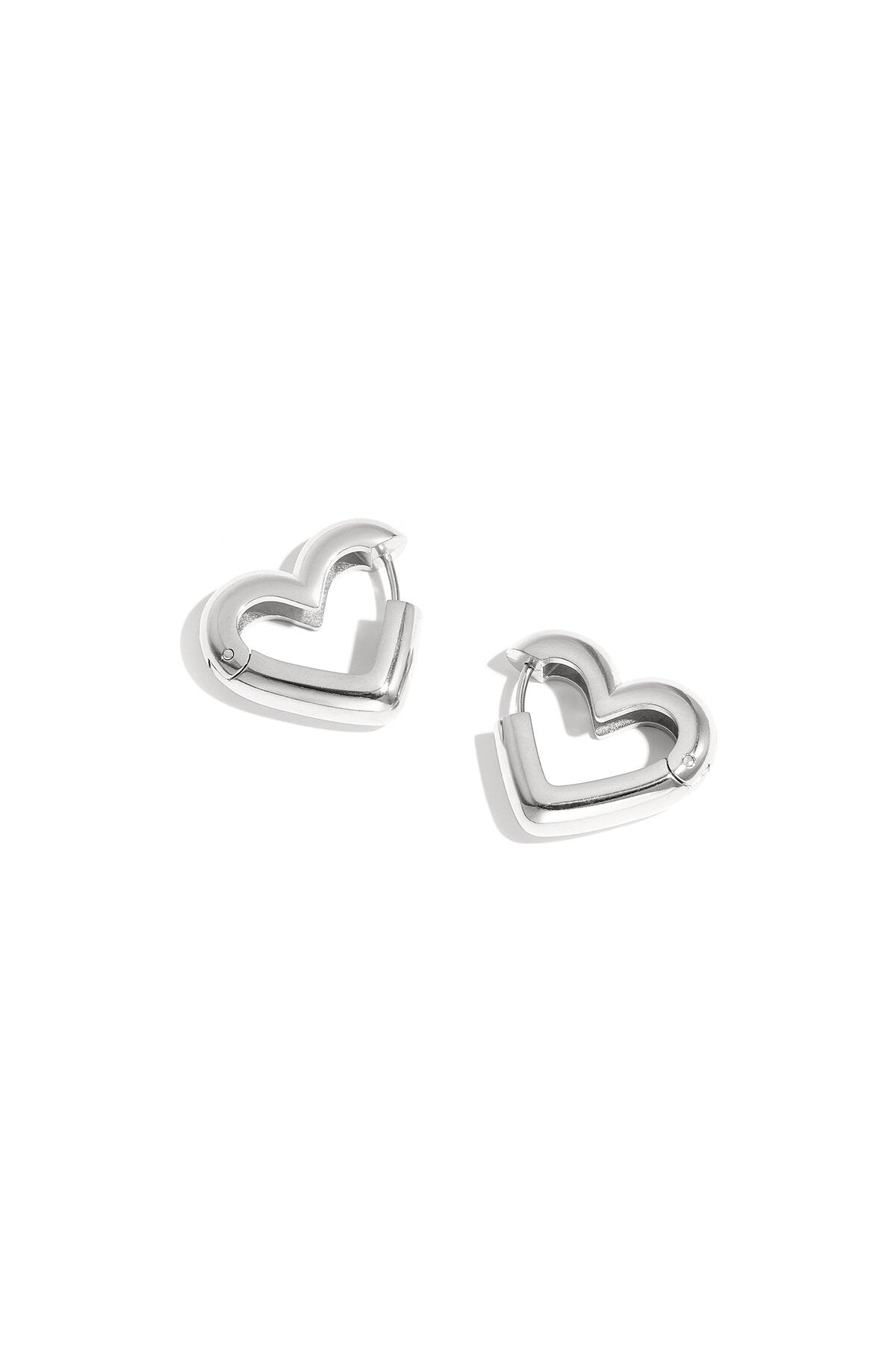 Elegant Heart Hoop Earrings for Everyday Wear