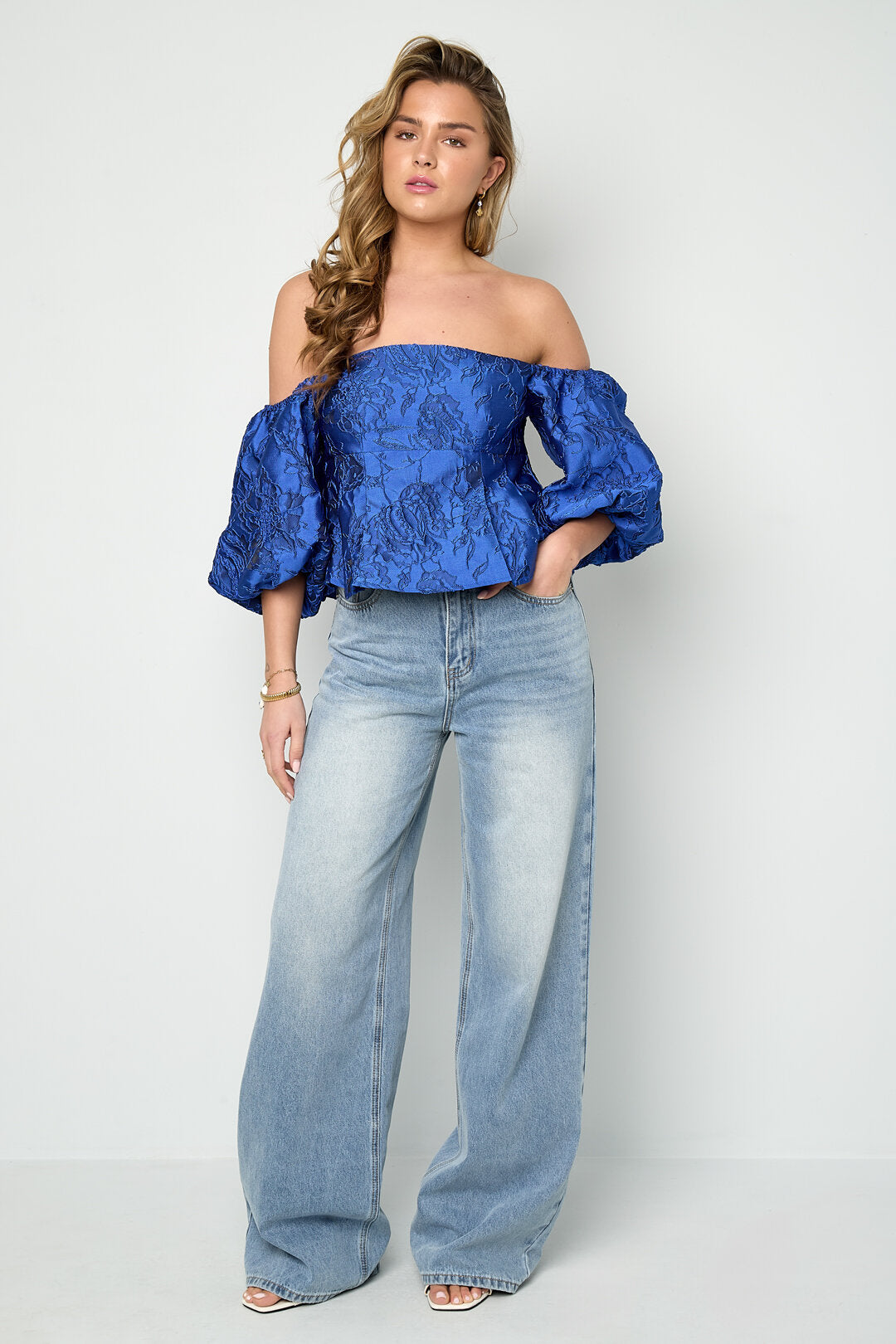 Gimme Wide Leg Cotton Denim Pants for Spring/Summer