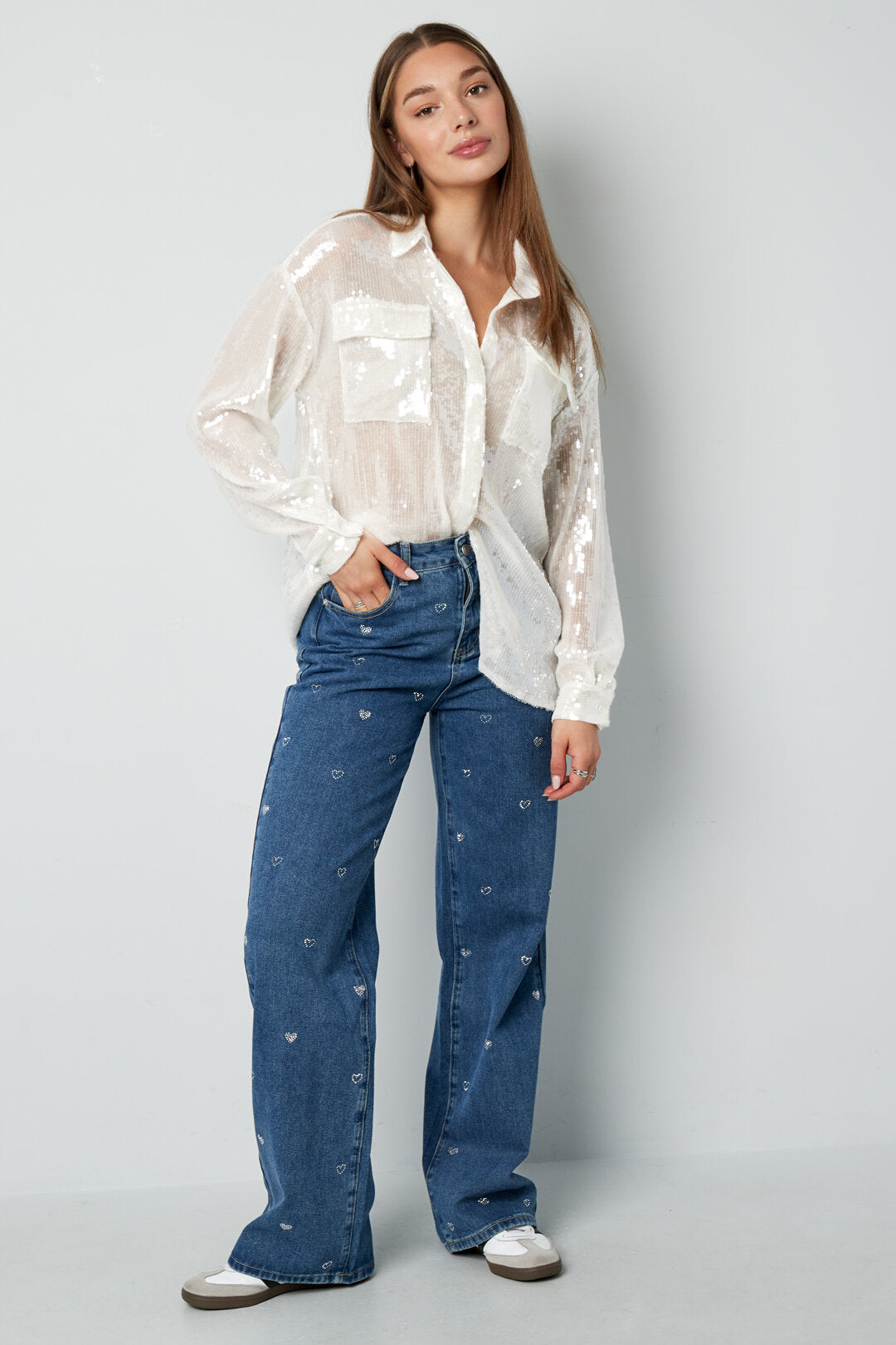 Elegant White & Lilac Woven Shirts for Spring/Summer