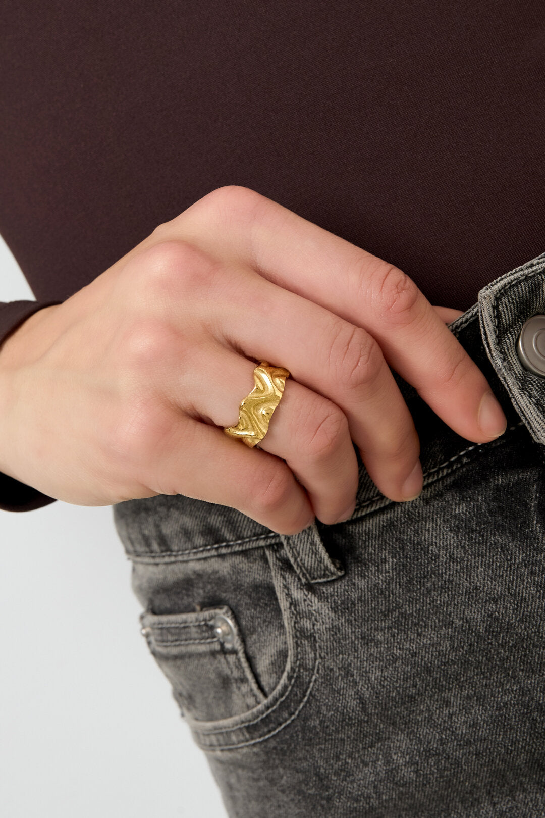 Elegant Minimalist Adjustable Ring - Silver & Gold