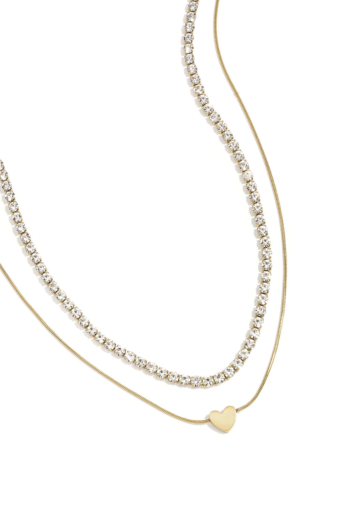 Elegant Gold Layered Heart Necklace for Daily Wear