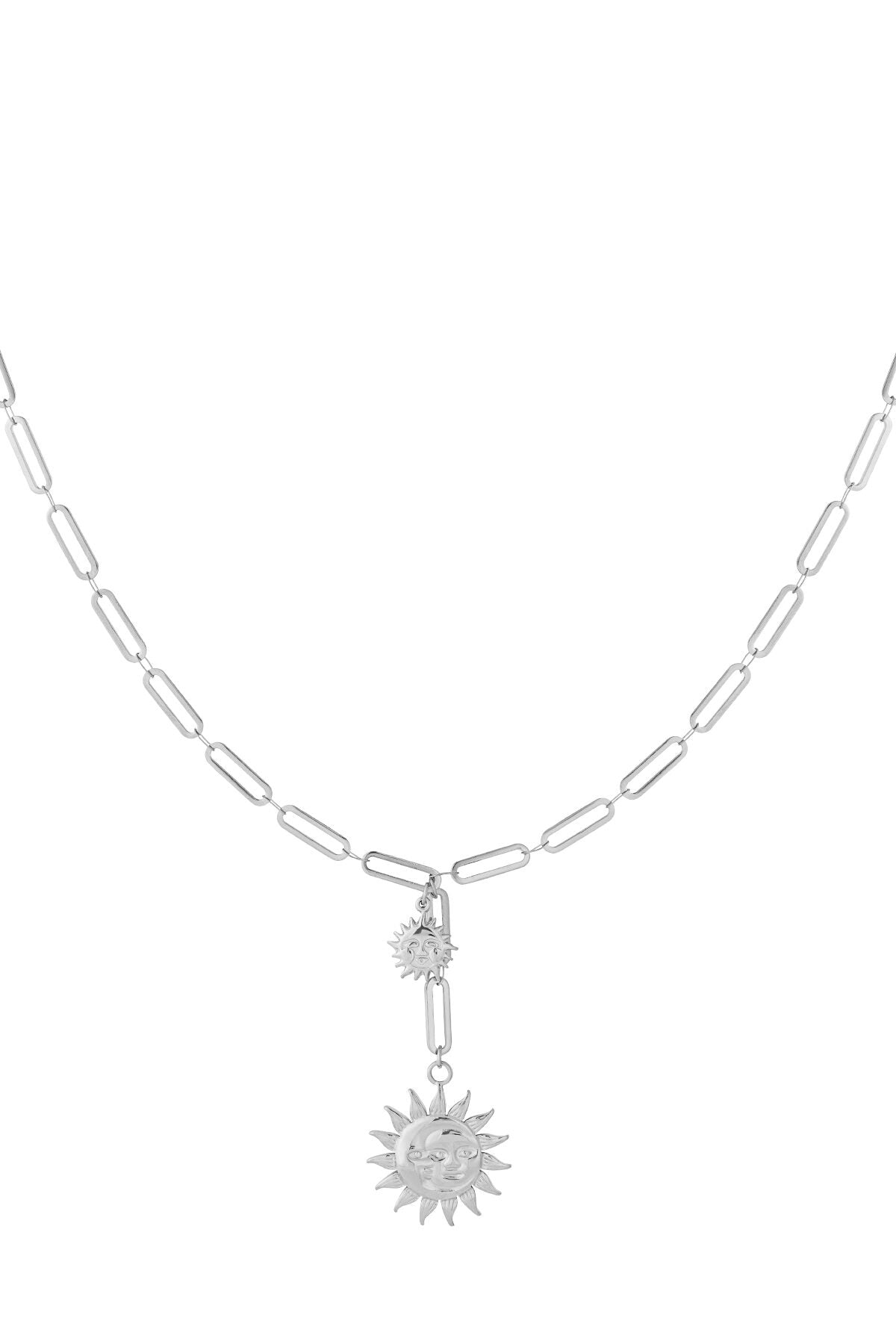 Elegant 14K Gold Plated Sun Pendant Necklace