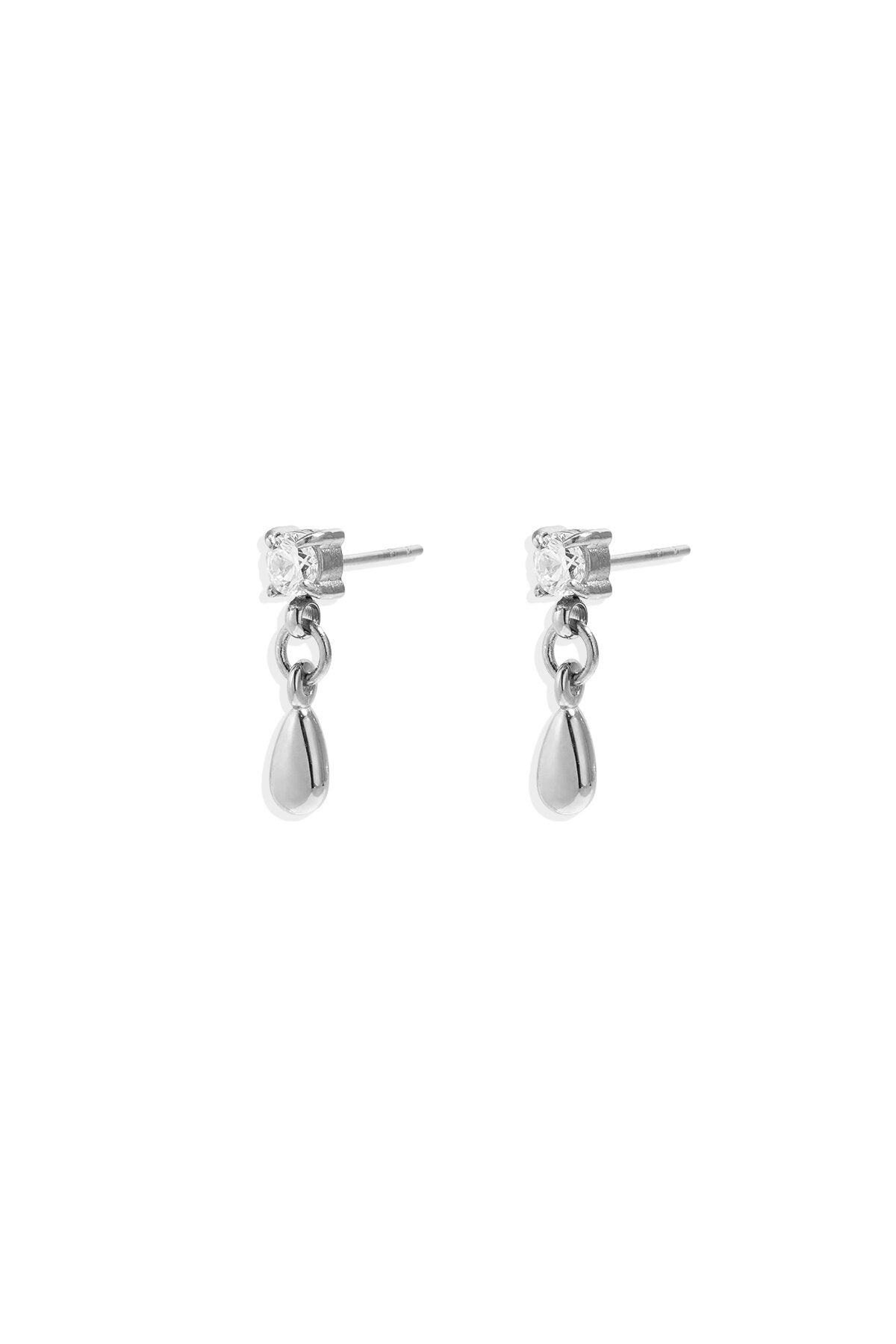 Elegant 14K Gold Plated Rhinestone Drop Earrings