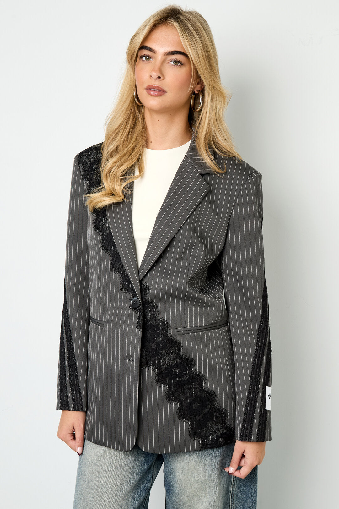 Elegant Striped Ladies' Suit Set for Fall/Winter